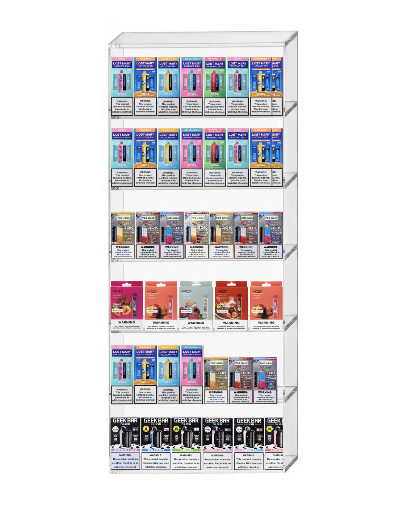 Vape Display 18" x 38" (6 tier)