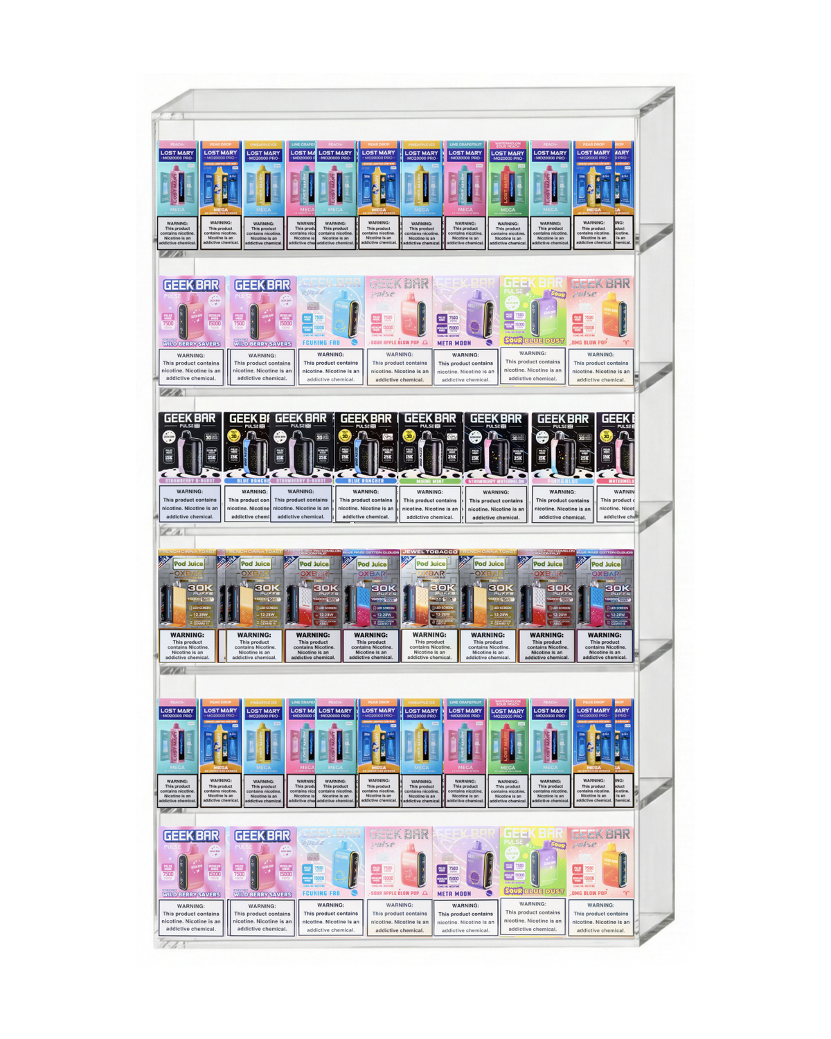 Vape Display 24" x 38" (6 tier)