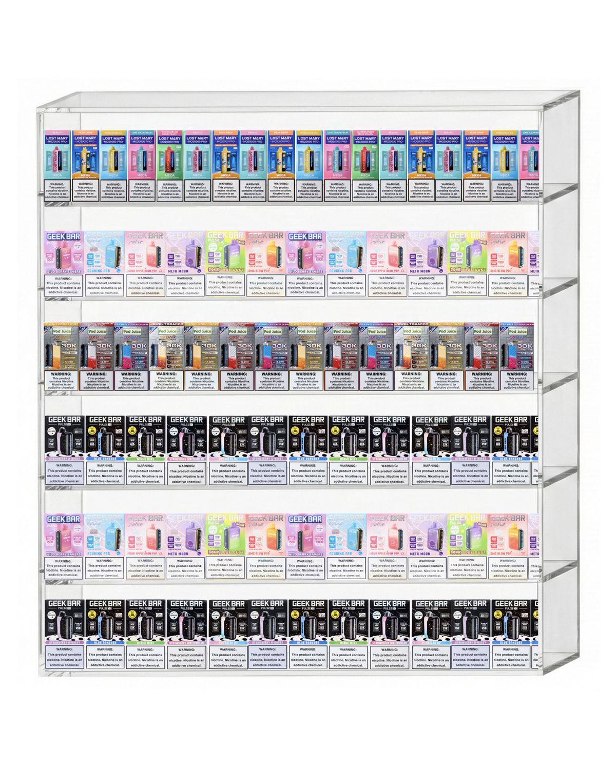 Vape Display 30" x 38" (6 tier)