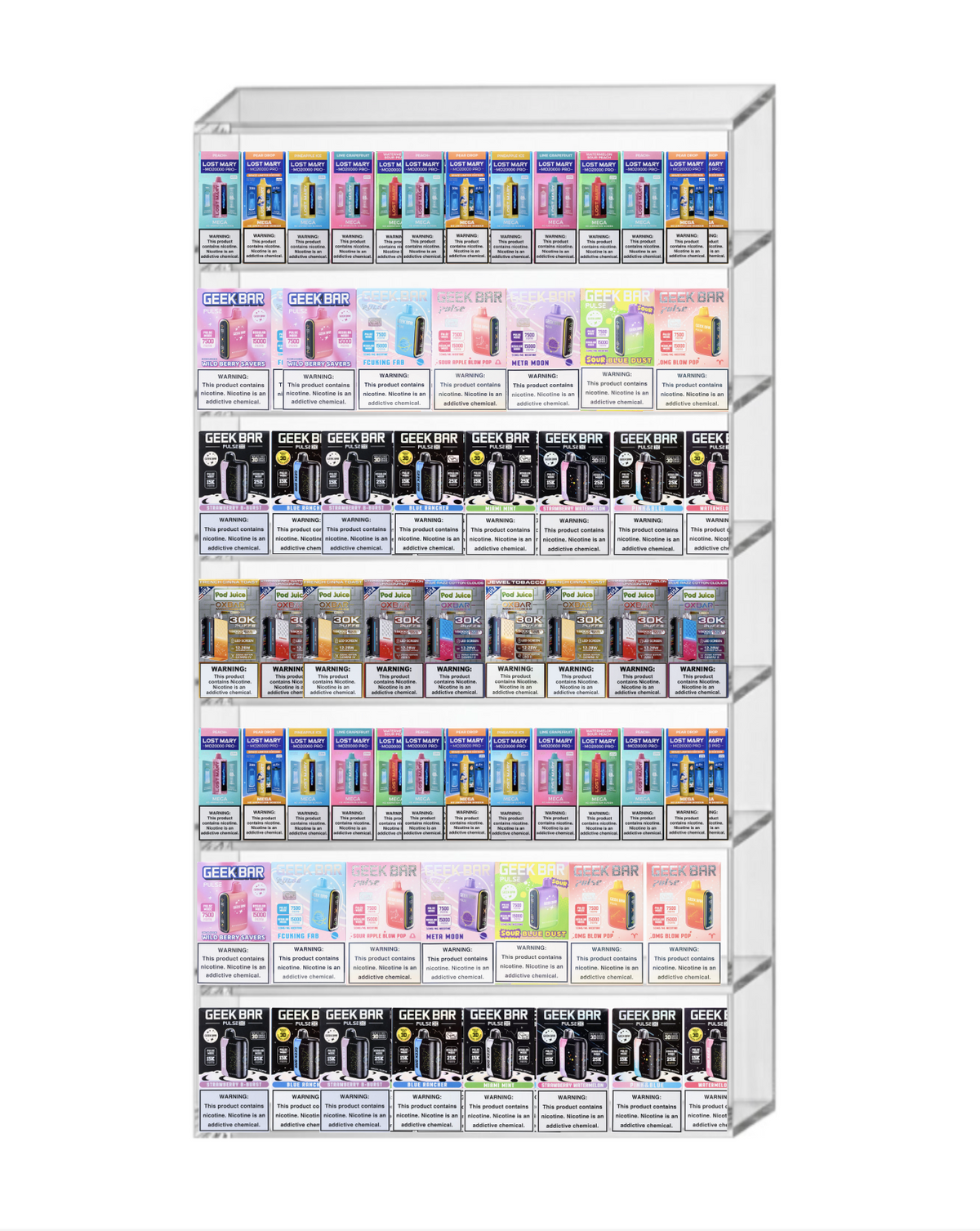 Vape Display 30" x 44" (7 tier)